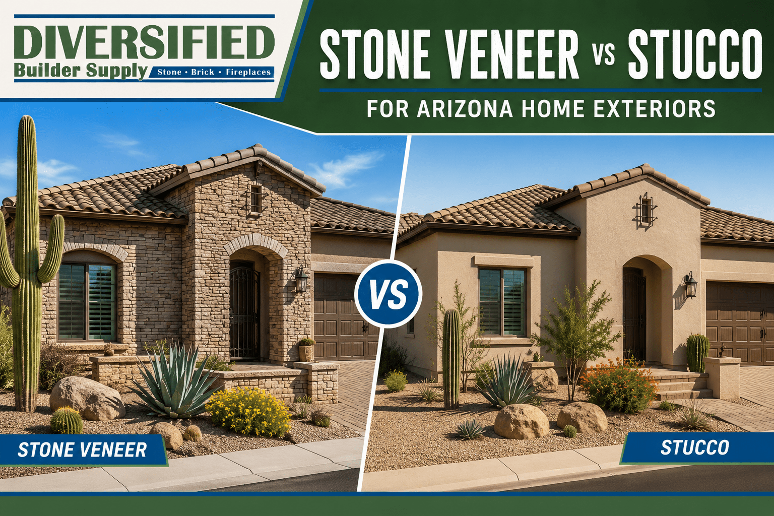 Stone Veneer vs Stucco for Arizona Home Exteriors Stone Veneer vs Stucco for Arizona Home Exteriors